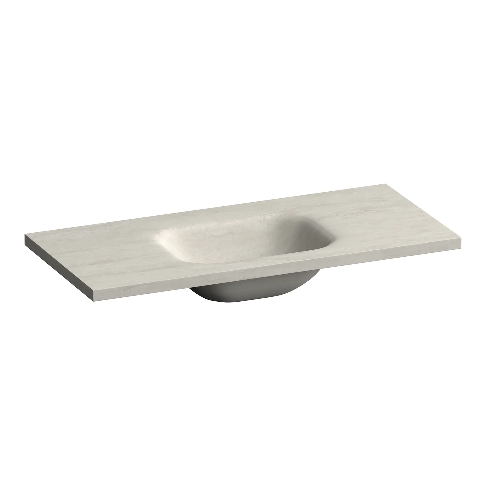 BRAUER Dune Medium wastafel 100 met 1 wasbak en 0 kraangaten sintered stone, foto 3 van 4