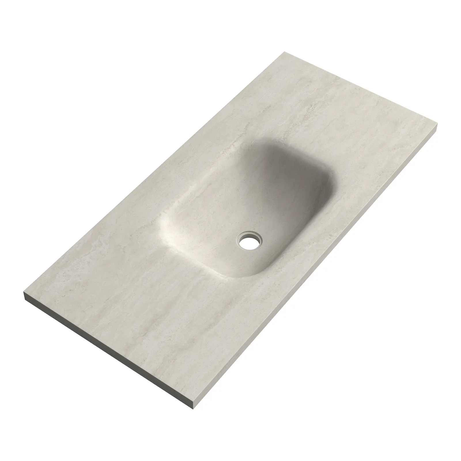 BRAUER Dune Medium wastafel 100 met 1 wasbak en 0 kraangaten sintered stone, foto 4 van 4