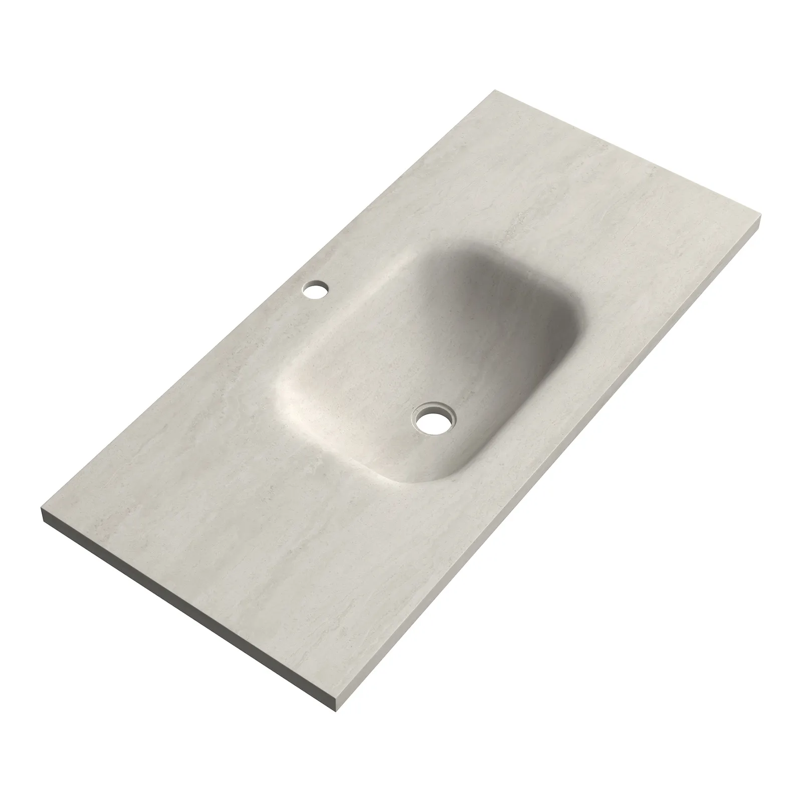 BRAUER Dune Medium wastafel 100 met 1 wasbak en 1 kraangat sintered stone, foto 4 van 4