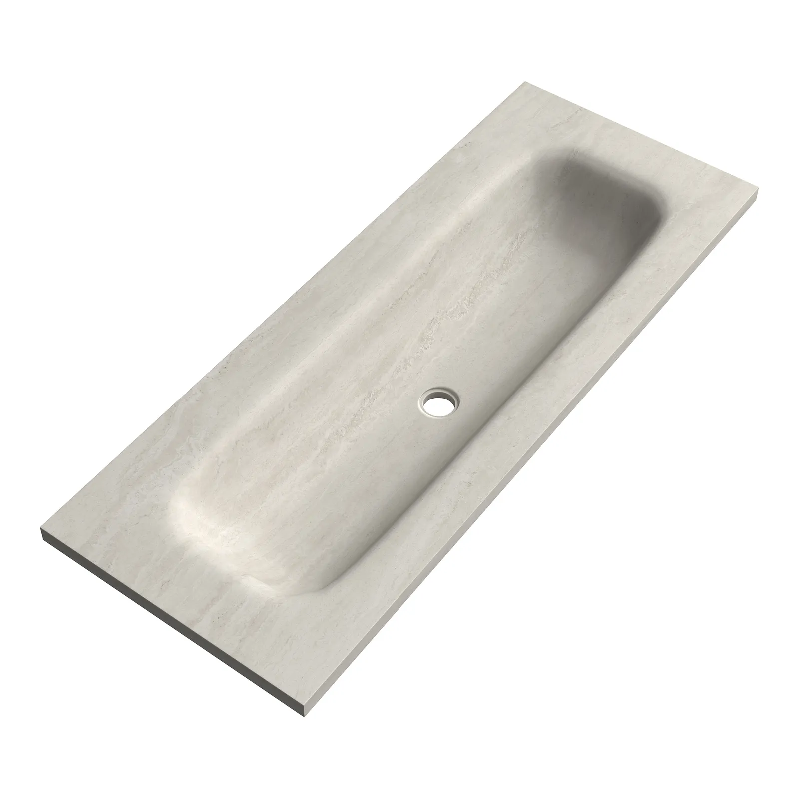 BRAUER Dune Medium wastafel 120-1 met 1 wasbak en 0 kraangaten sintered stone, foto 4 van 4