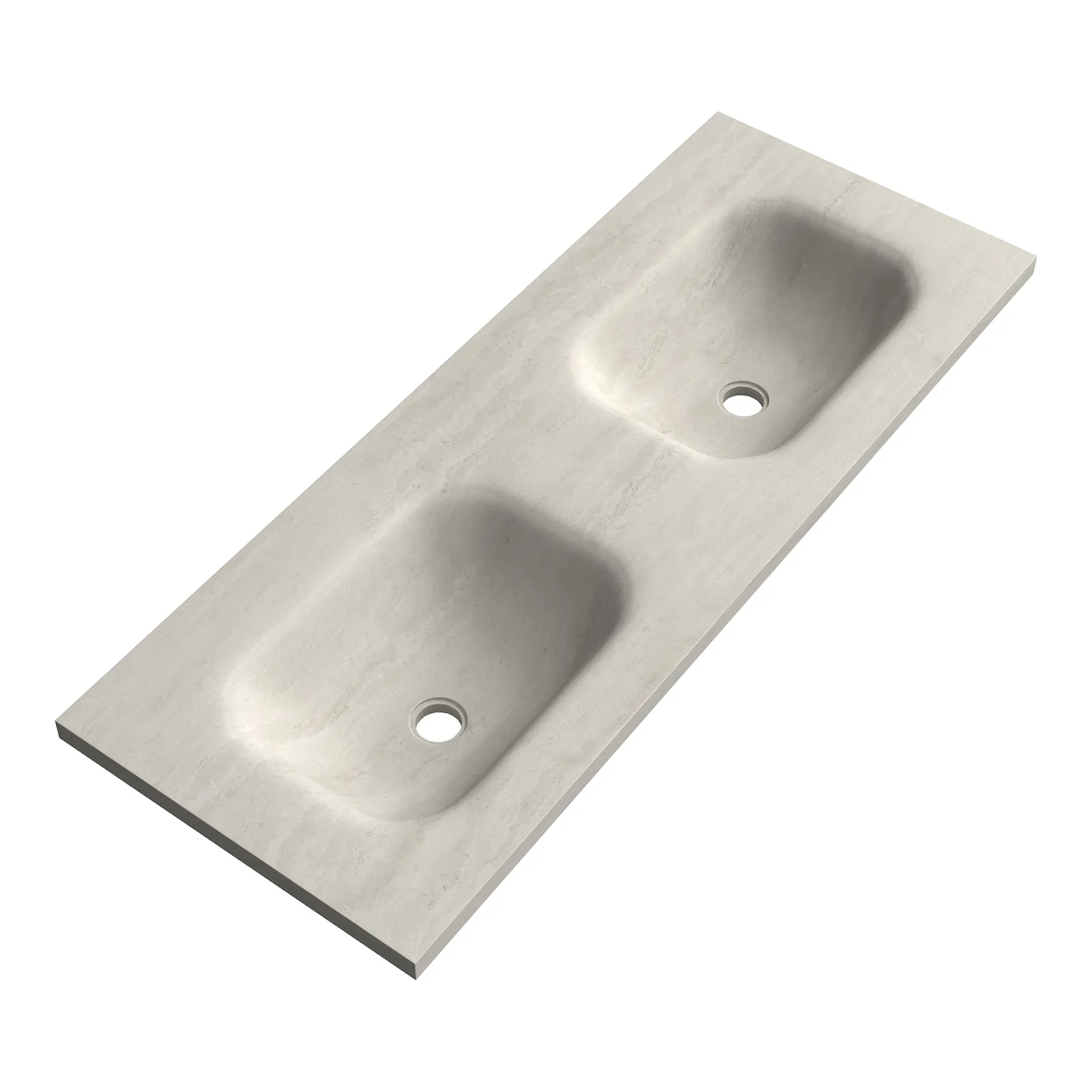 BRAUER Dune Medium wastafel 120-2 met 2 wasbakken en 0 kraangaten sintered stone, foto 4 van 4