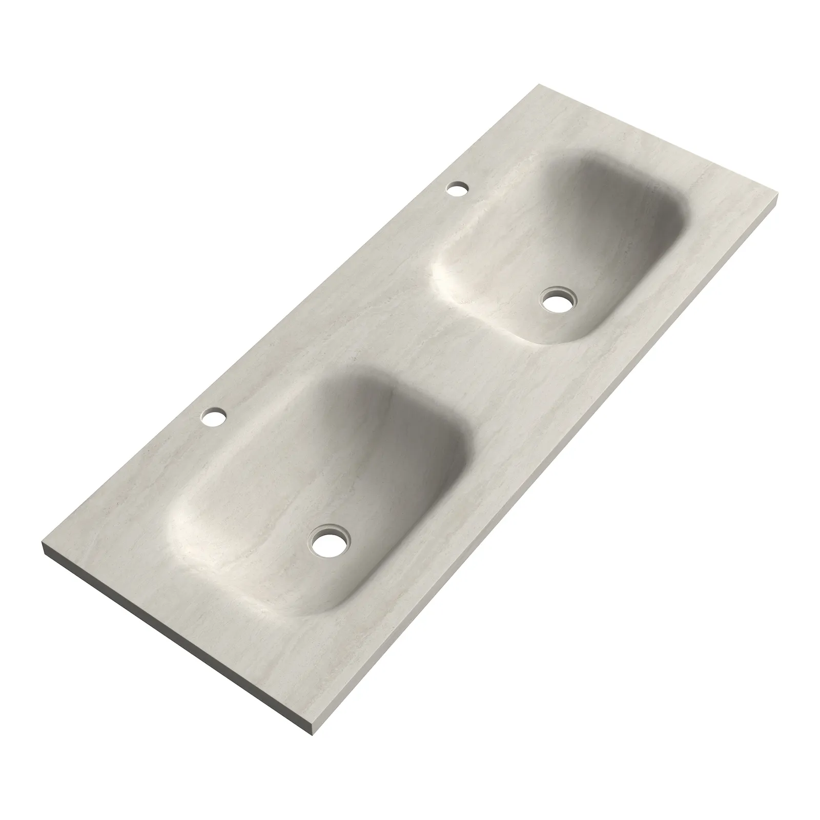 BRAUER Dune Medium wastafel 120-2 met 2 wasbakken en 2 kraangaten sintered stone, foto 4 van 4