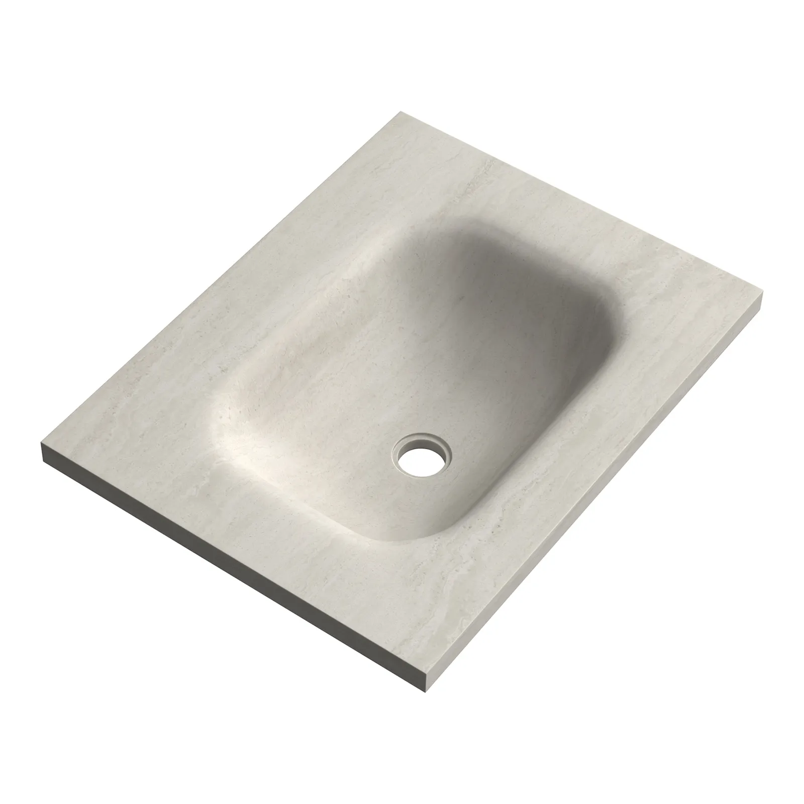 BRAUER Dune Medium wastafel 60 met 1 wasbak en 0 kraangaten sintered stone, foto 4 van 4
