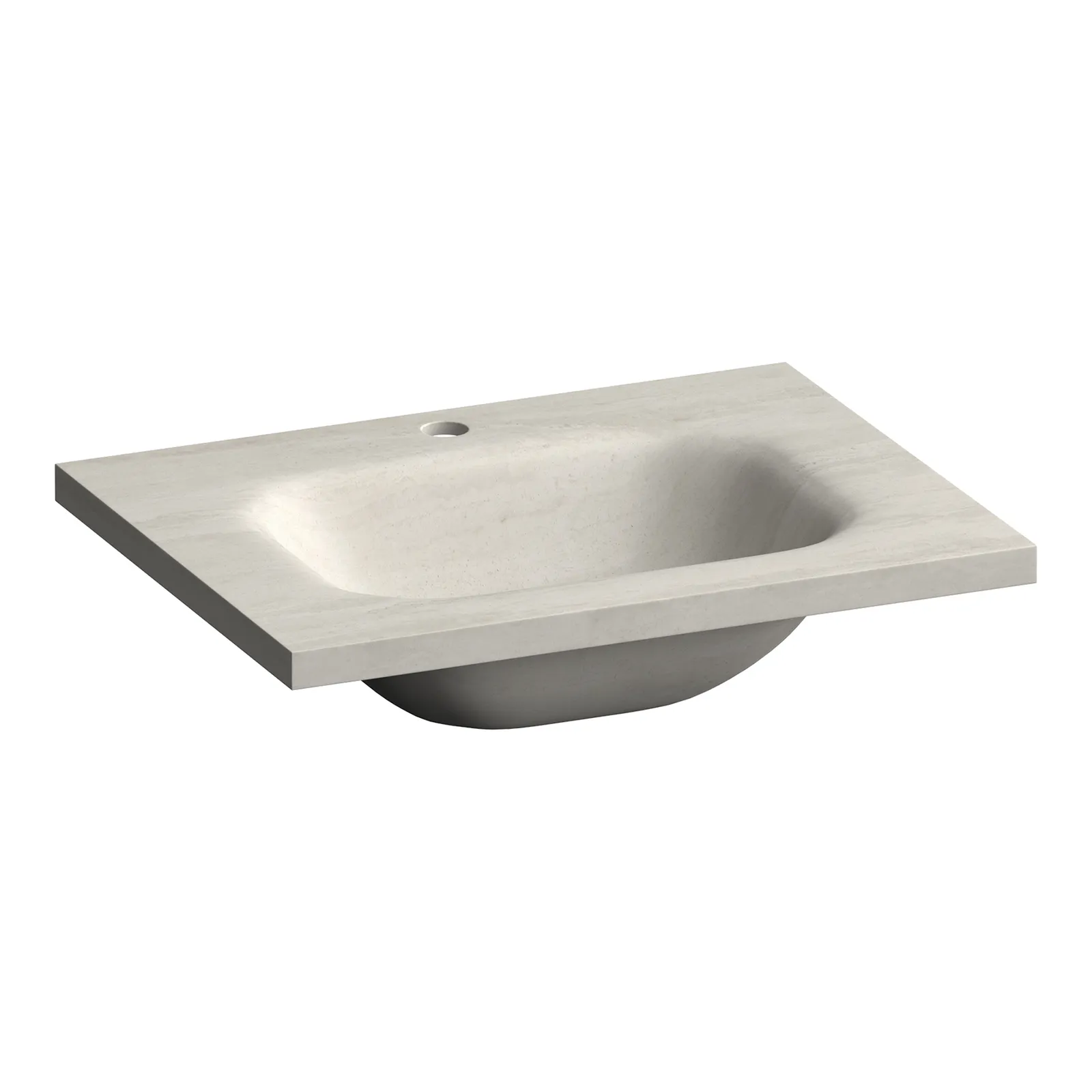 BRAUER Dune Medium wastafel 60 met 1 wasbak en 1 kraangat sintered stone, foto 3 van 4
