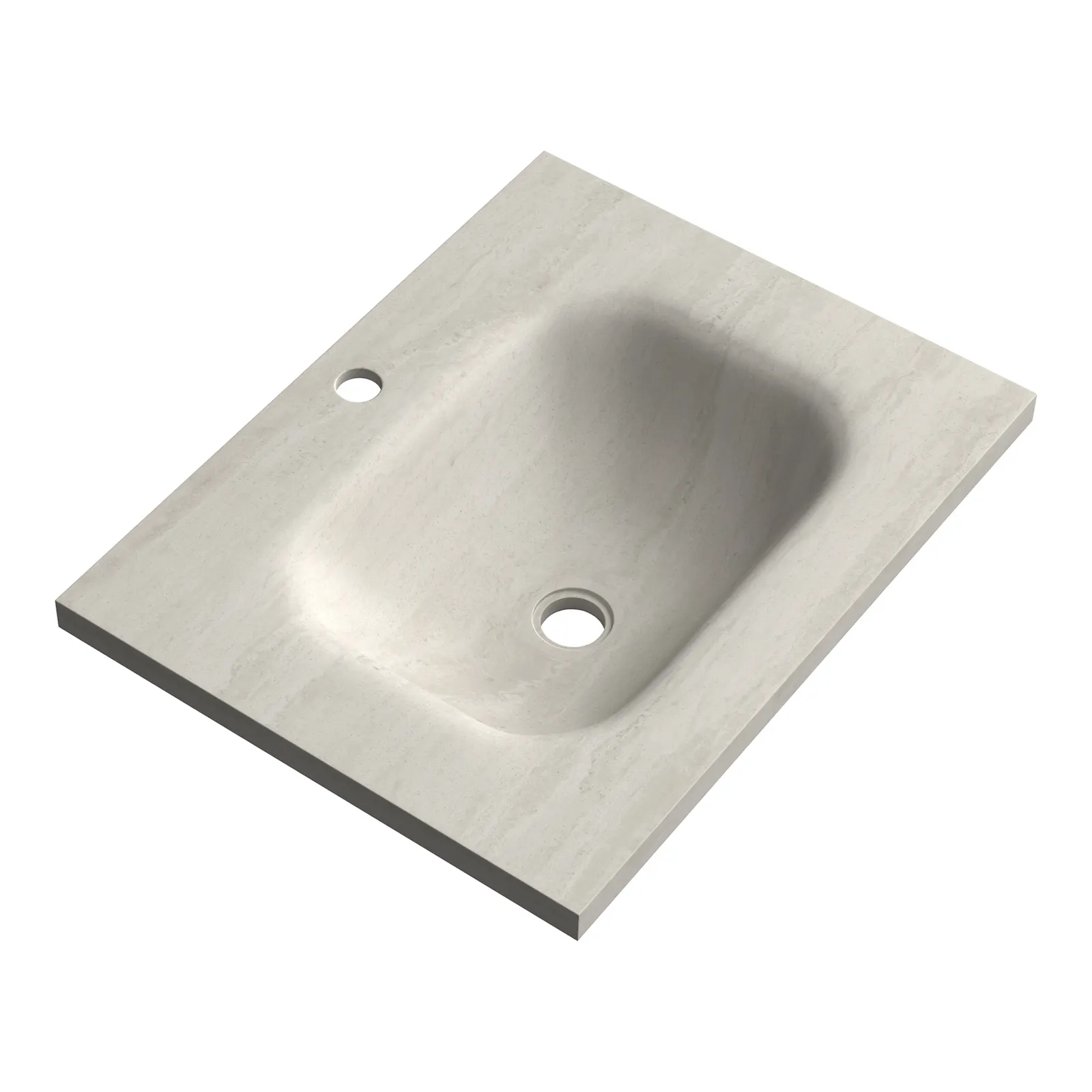 BRAUER Dune Medium wastafel 60 met 1 wasbak en 1 kraangat sintered stone, foto 4 van 4