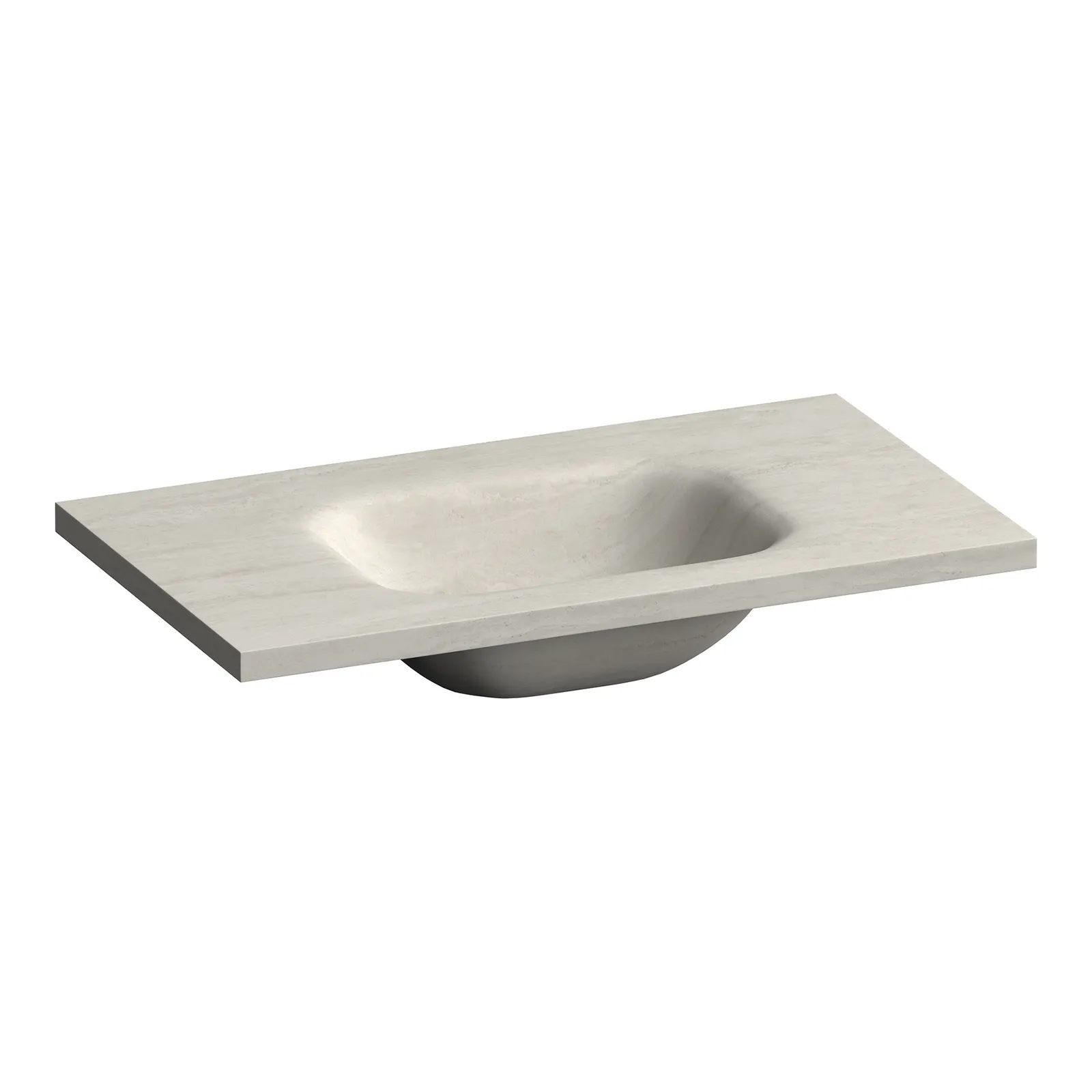 BRAUER Dune Medium wastafel 80 met 1 wasbak en 0 kraangaten sintered stone, foto 3 van 4