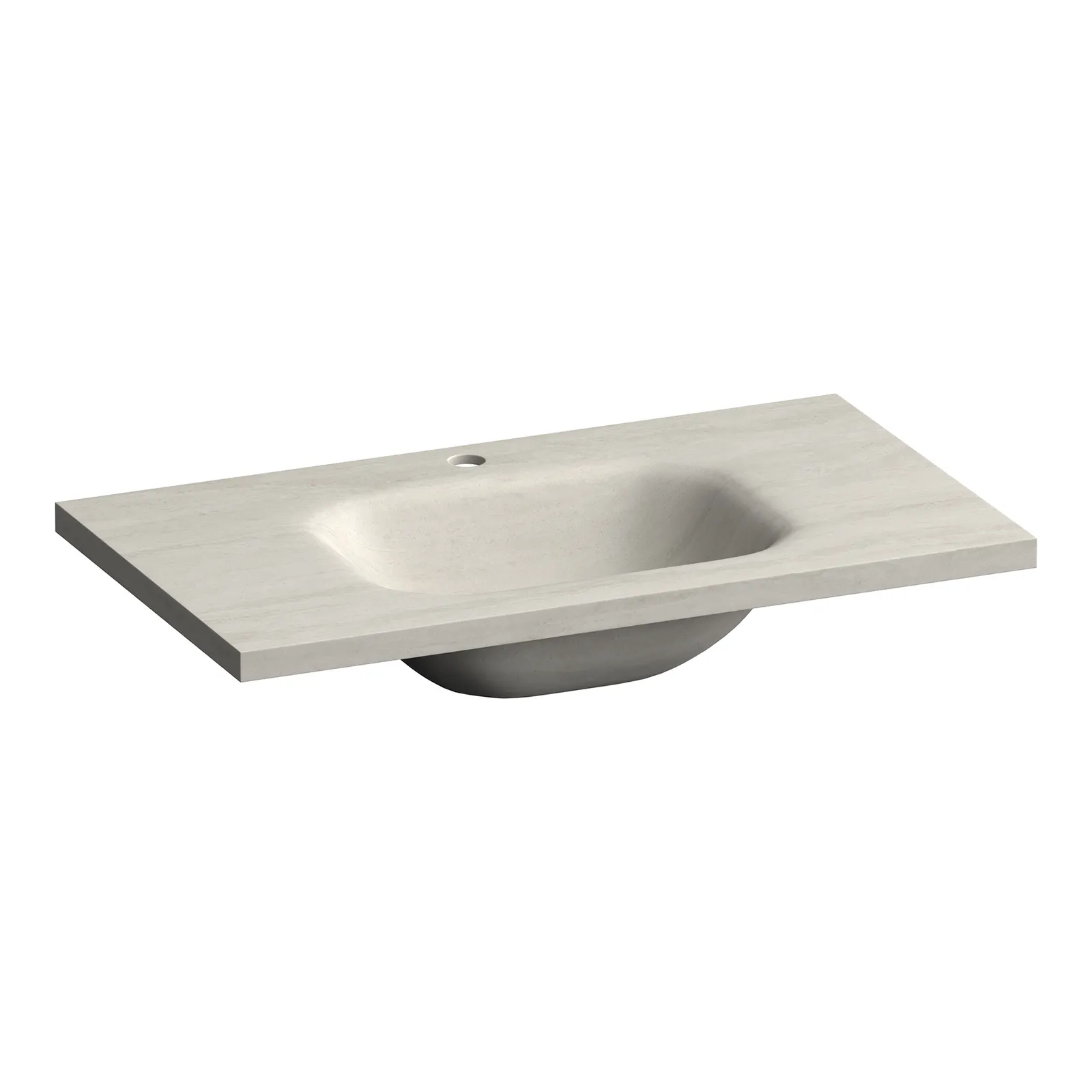 BRAUER Dune Medium wastafel 80 met 1 wasbak en 1 kraangat sintered stone, foto 3 van 4