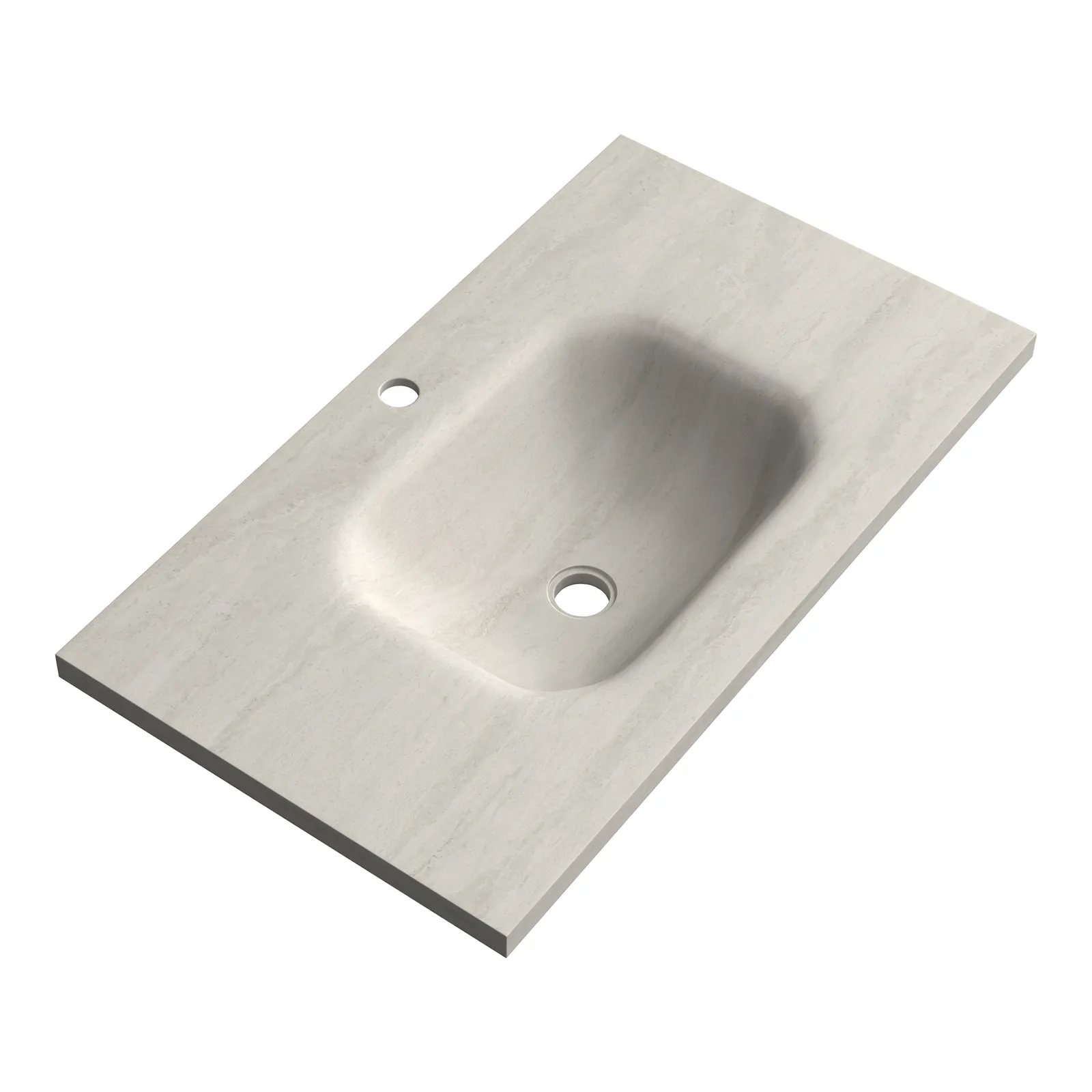 BRAUER Dune Medium wastafel 80 met 1 wasbak en 1 kraangat sintered stone, foto 4 van 4