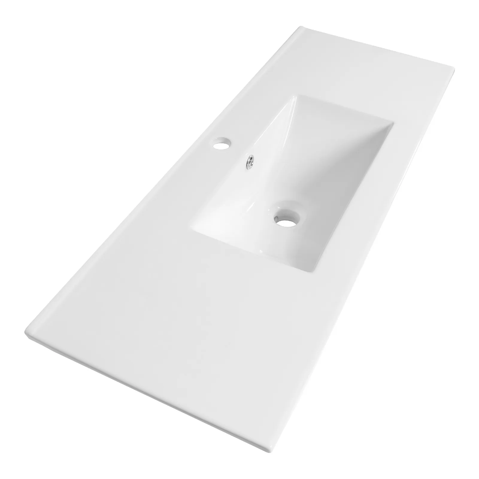 BRAUER Frost wastafel 100 met 1 spoelbak en 1 kraangat keramiek