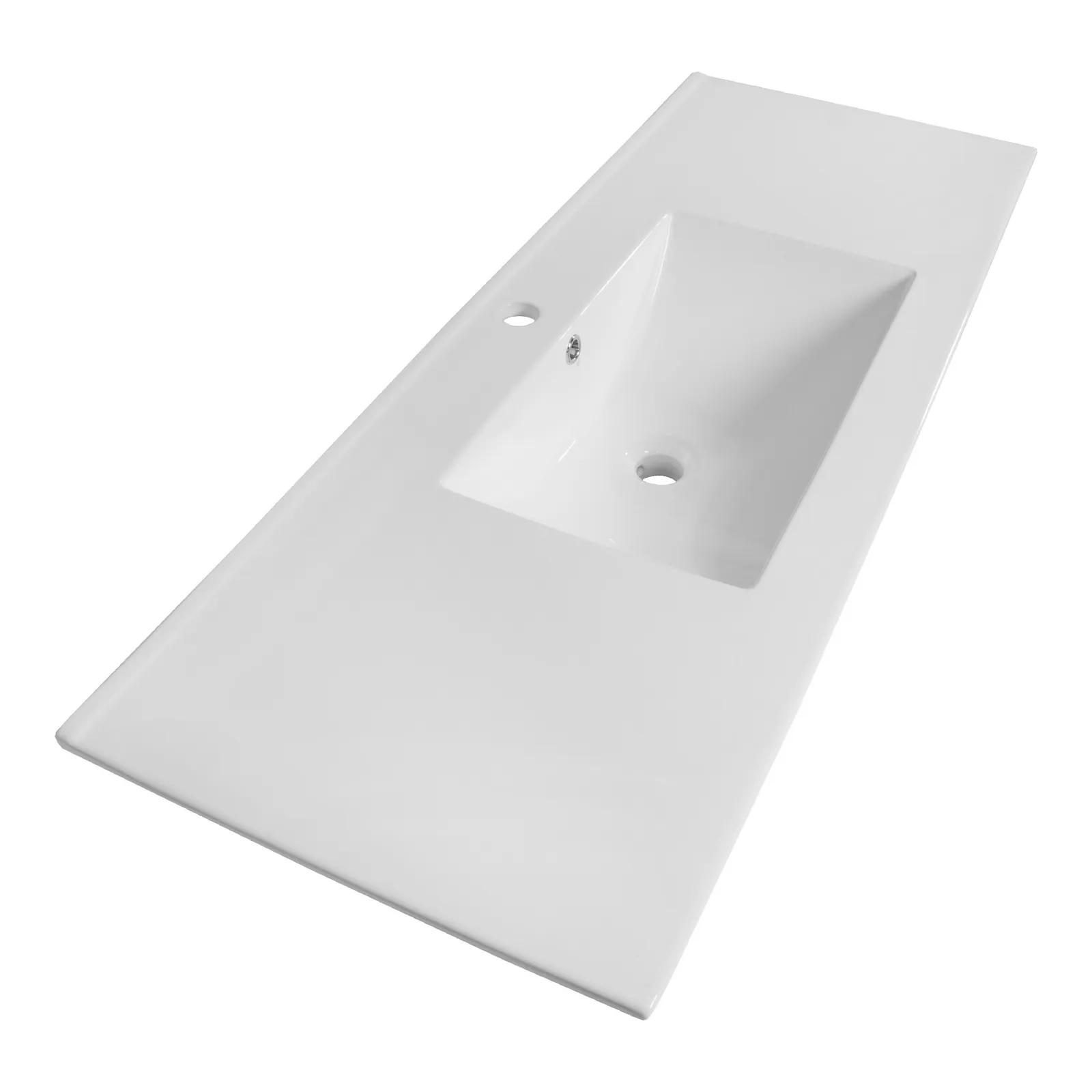 BRAUER Frost wastafel 120-1 met 1 spoelbak en 1 kraangat keramiek