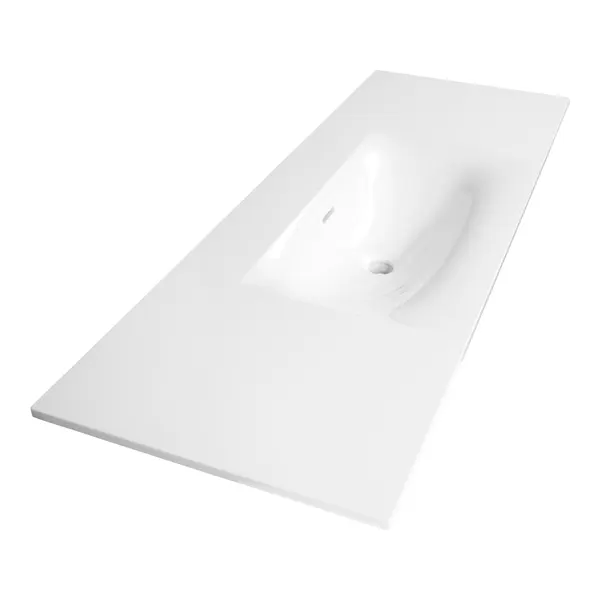 BRAUER Glacier wastafel 120-1 met 1 spoelbak en 0 kraangaten fine stone