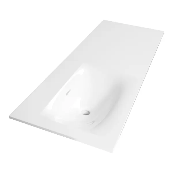 BRAUER Glacier wastafel 120 met 1 spoelbak en 0 kraangaten fine stone