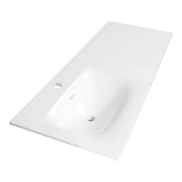 BRAUER Glacier wastafel 120 met 1 spoelbak en 1 kraangat fine stone
