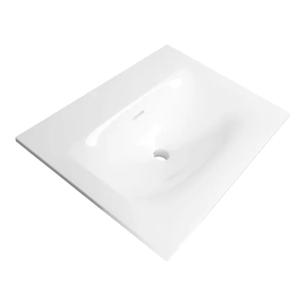 BRAUER Glacier wastafel 60 met 1 spoelbak en 0 kraangaten fine stone