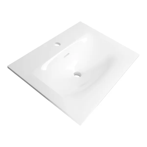 BRAUER Glacier wastafel 60 met 1 spoelbak en 1 kraangat fine stone