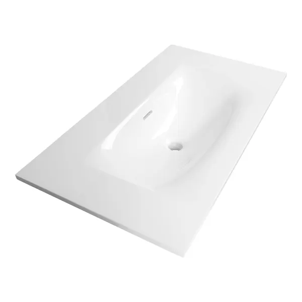 BRAUER Glacier wastafel 80 met 1 spoelbak en 0 kraangaten fine stone