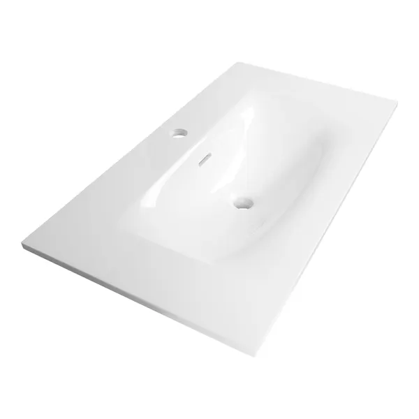 BRAUER Glacier wastafel 80 met 1 spoelbak en 1 kraangat fine stone