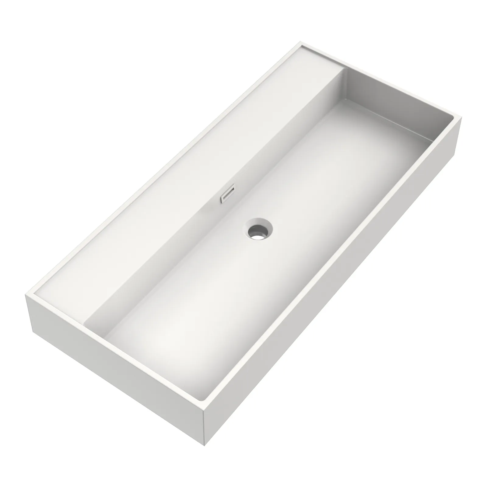 BRAUER Gravity wastafel 100 met 1 spoelbak en 0 kraangaten mineraalmarmer