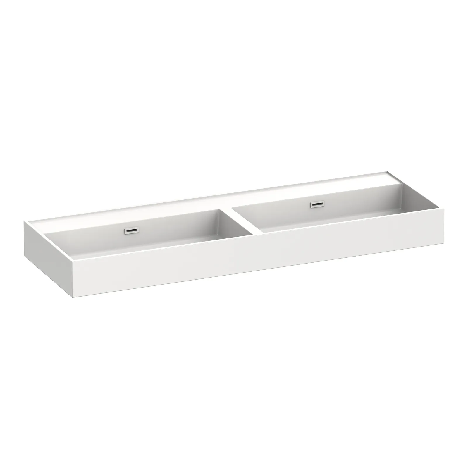 BRAUER Gravity wastafel 140 met 2 spoelbakken en 0 kraangaten mineraalmarmer, foto 2 van 2