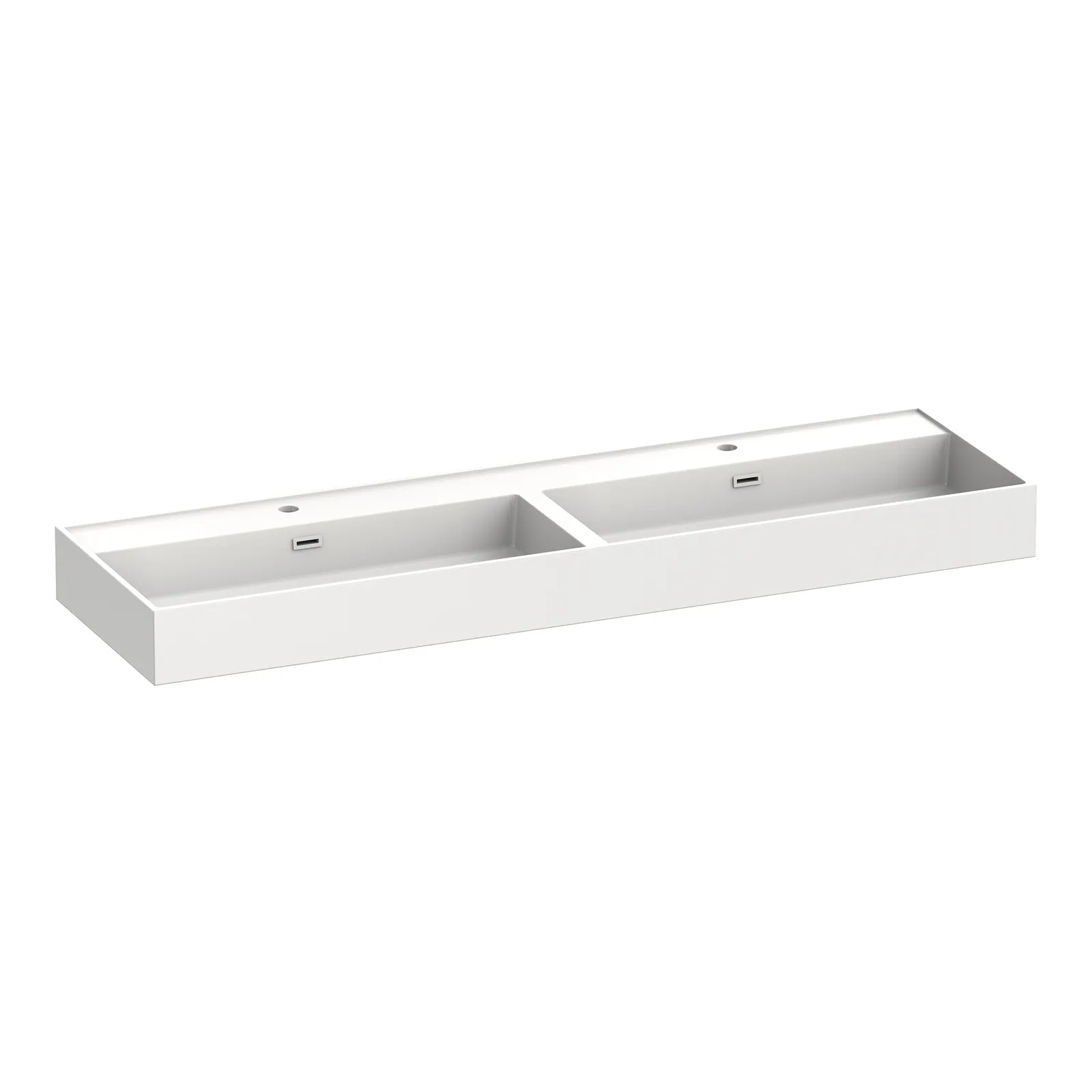 BRAUER Gravity wastafel 160 met 2 spoelbakken en 2 kraangaten mineraalmarmer, foto 2 van 2