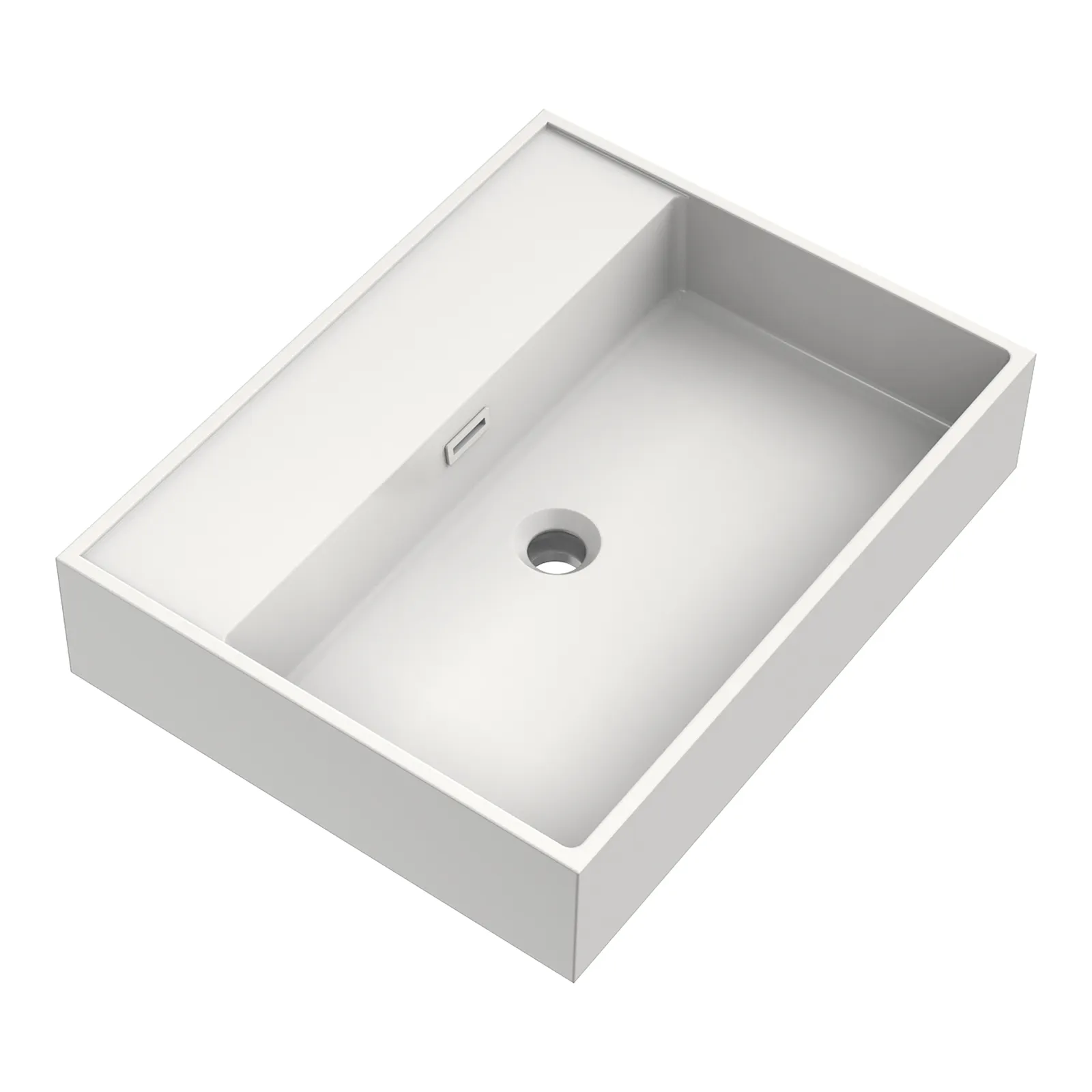 BRAUER Gravity wastafel 60 met 1 spoelbak en 0 kraangaten mineraalmarmer