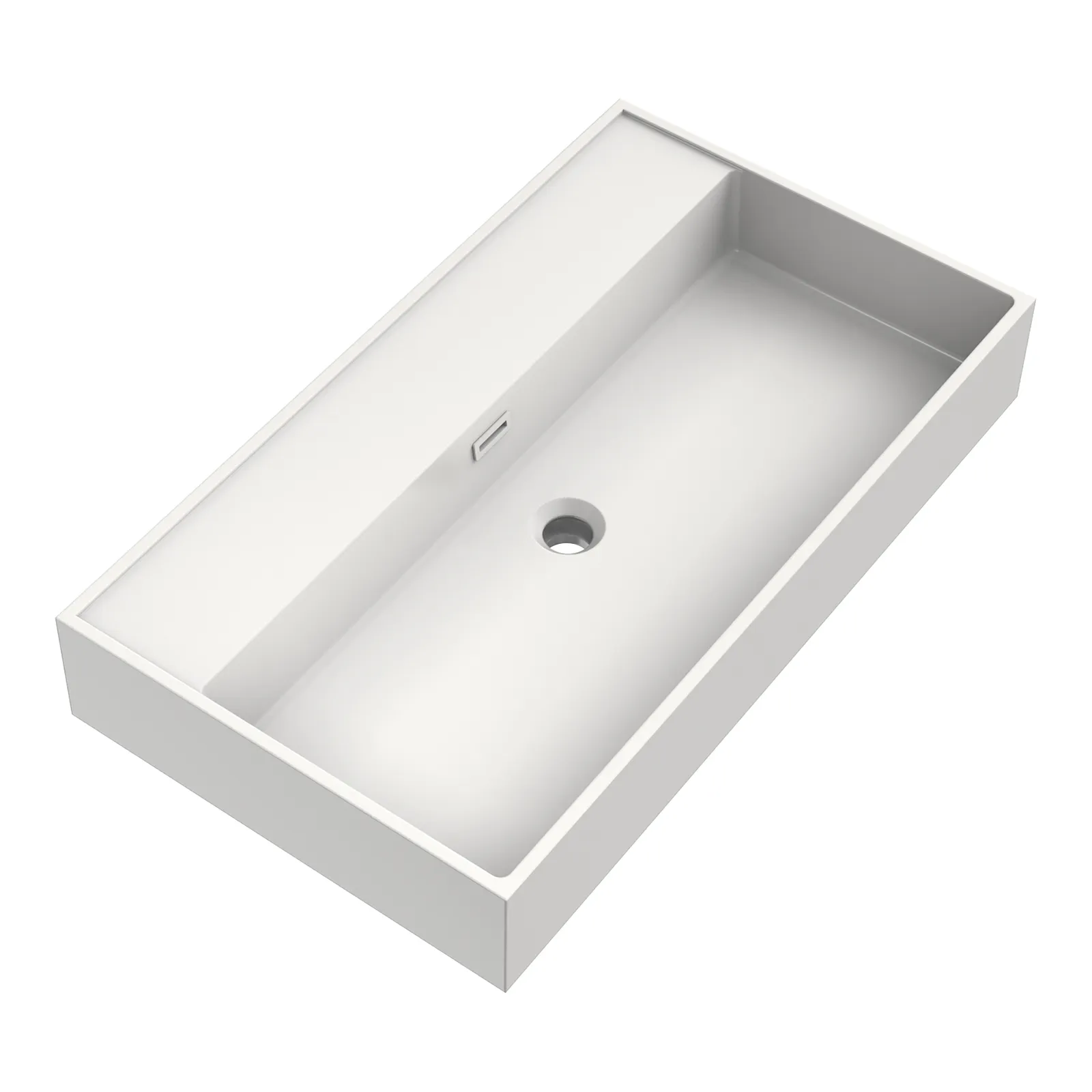 BRAUER Gravity wastafel 80 met 1 spoelbak en 0 kraangaten mineraalmarmer