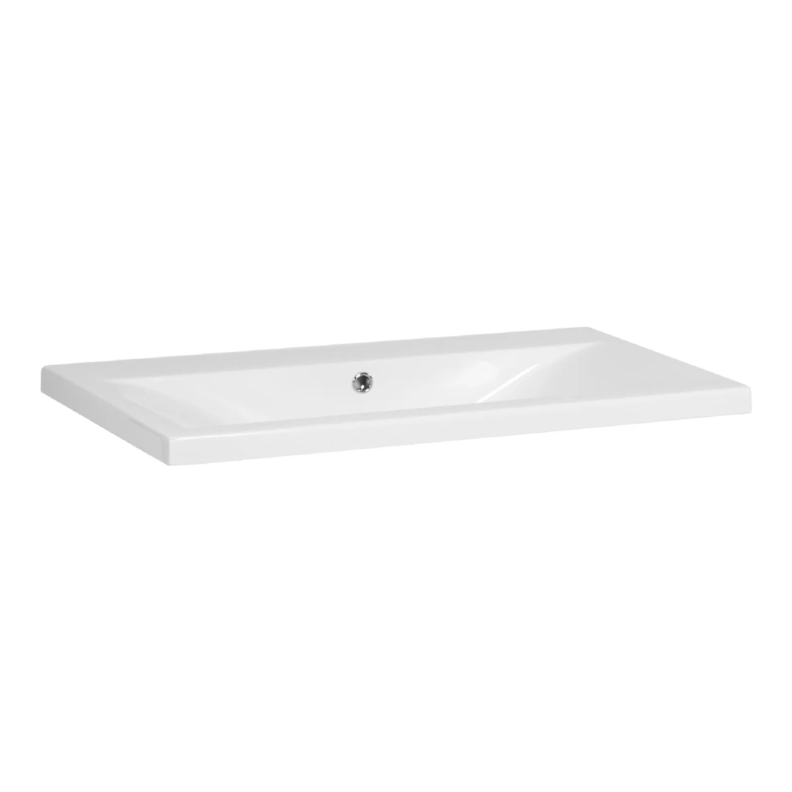 BRAUER Halo wastafel 80 met 1 spoelbak en 0 kraangaten keramiek, foto 2 van 2
