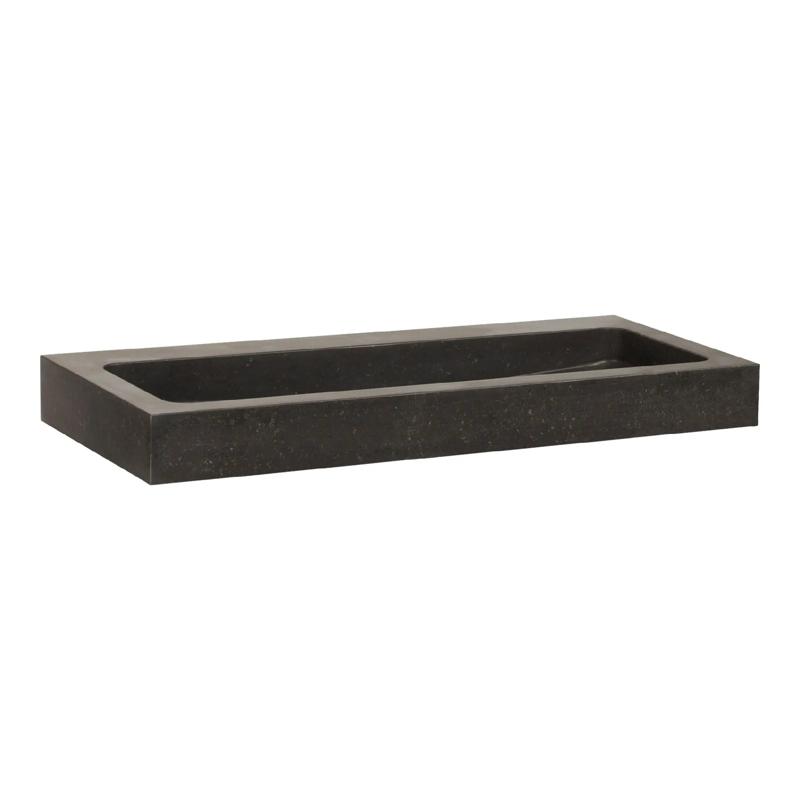 BRAUER Lava wastafel 100 met 1 spoelbak en 0 kraangaten natuursteen basalt, foto 2 van 2