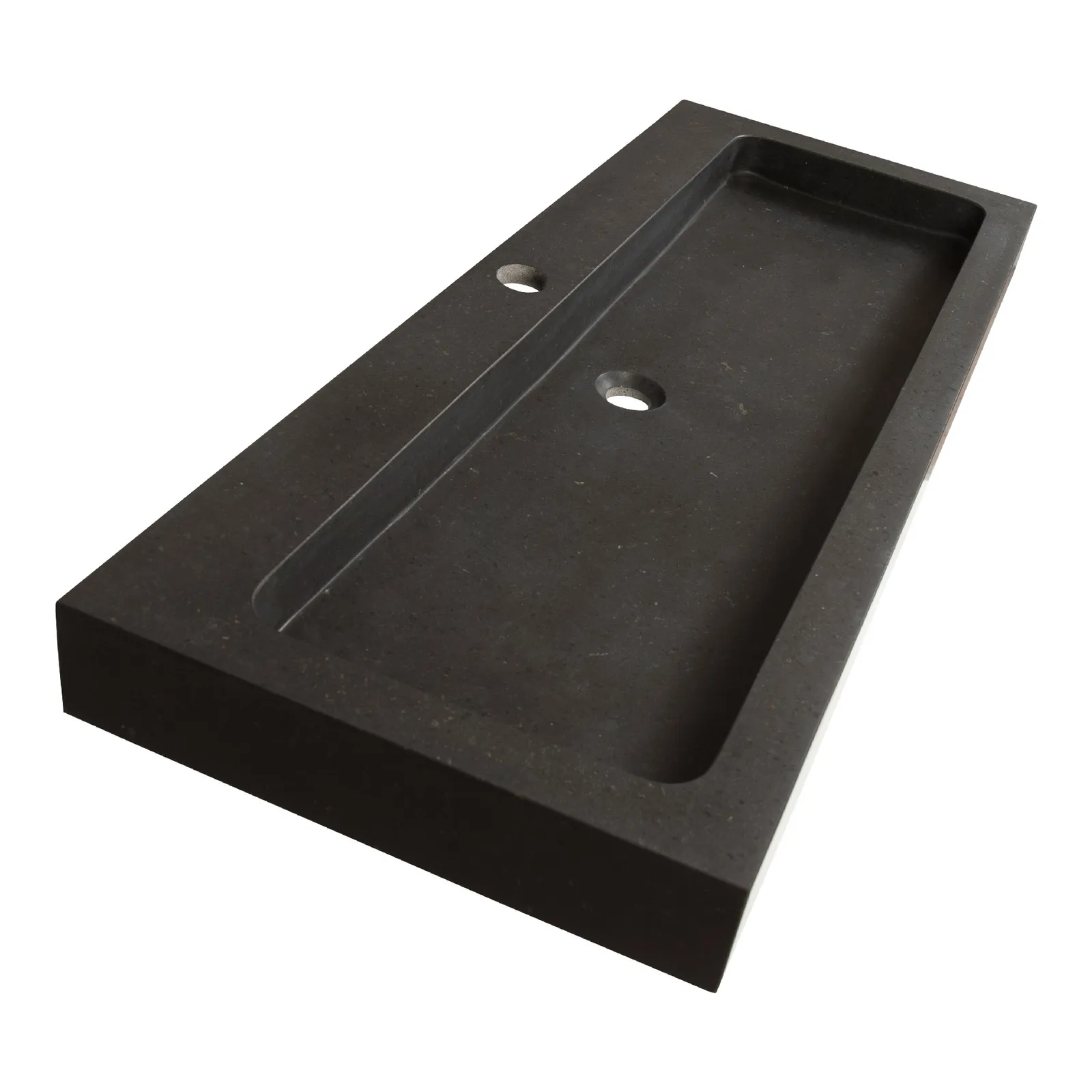 BRAUER Lava wastafel 120-1 met 1 spoelbak en 1 kraangat natuursteen basalt