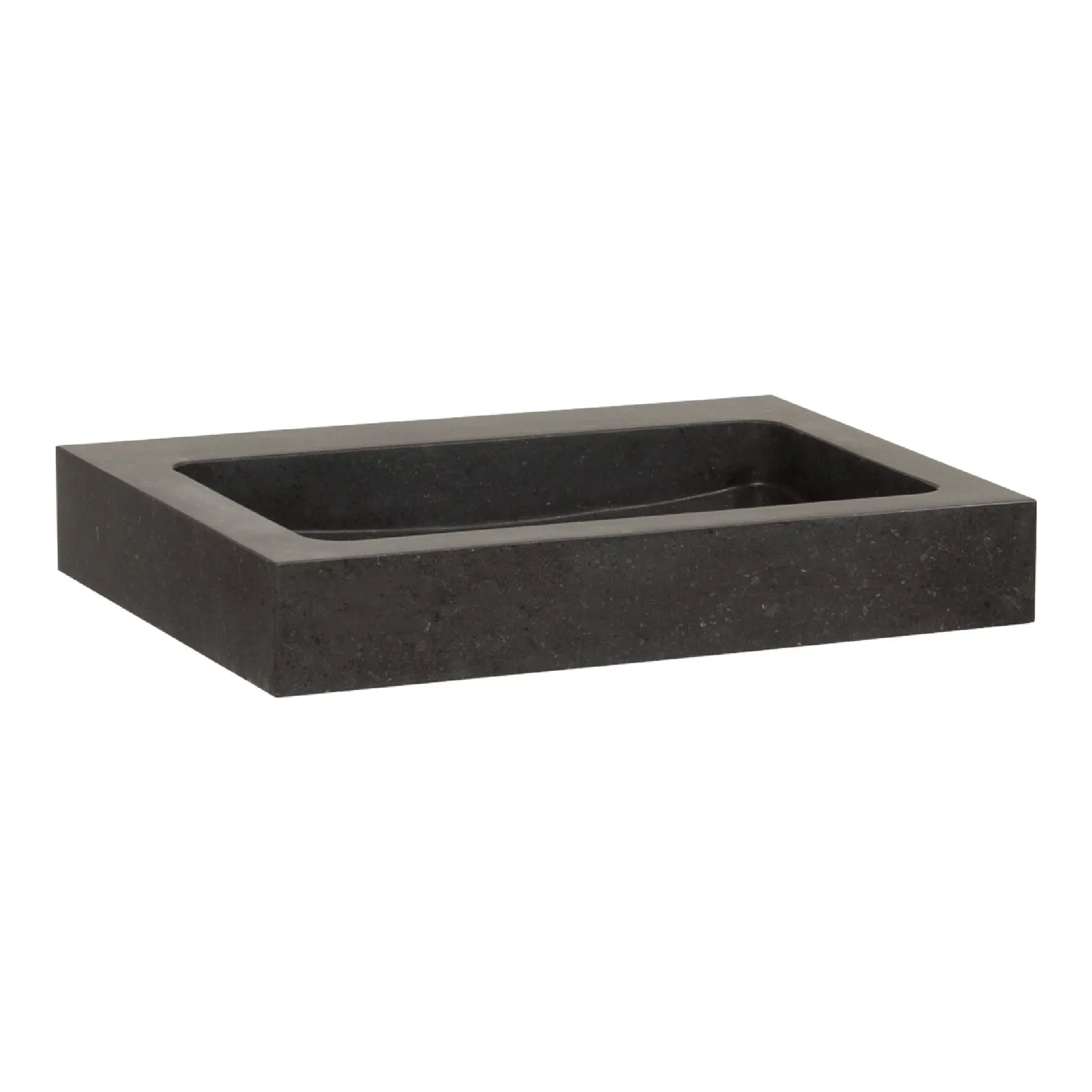 BRAUER Lava wastafel 60 met 1 spoelbak en 0 kraangaten natuursteen basalt, foto 2 van 2