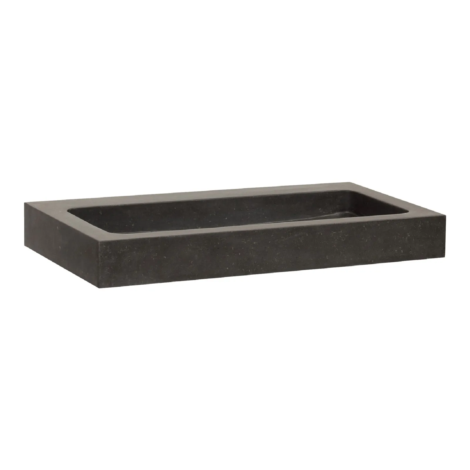 BRAUER Lava wastafel 80 met 1 spoelbak en 0 kraangaten natuursteen basalt, foto 2 van 2