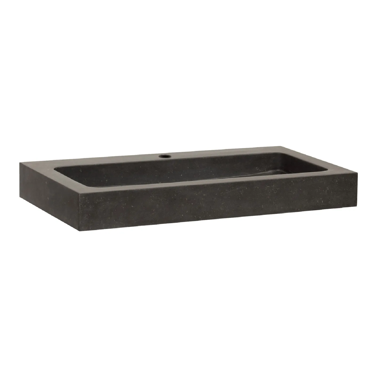 BRAUER Lava wastafel 80 met 1 spoelbak en 1 kraangat natuursteen basalt, foto 2 van 2