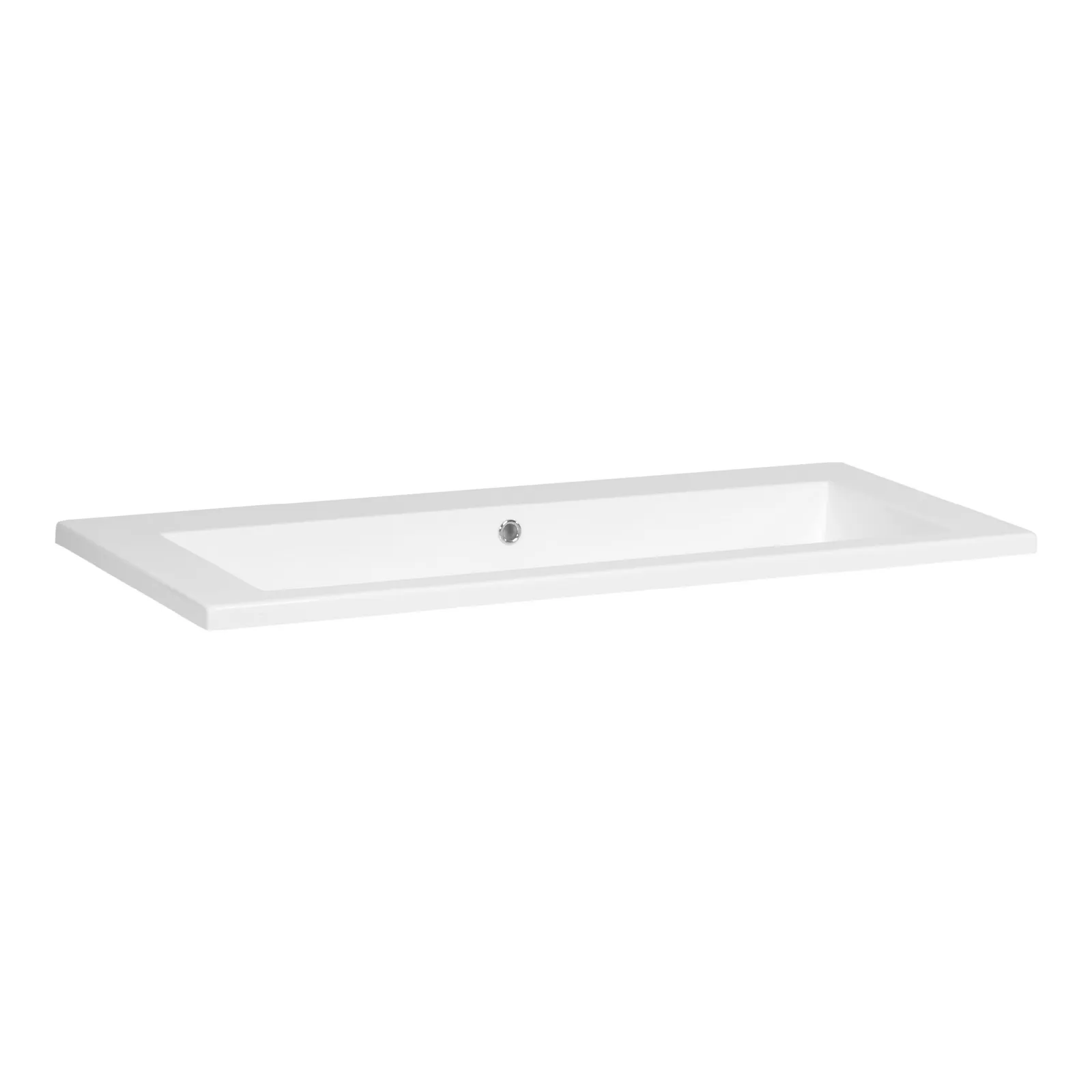 BRAUER Solar Slim wastafel 100 met 1 spoelbak en 0 kraangaten mineraalmarmer, foto 2 van 2