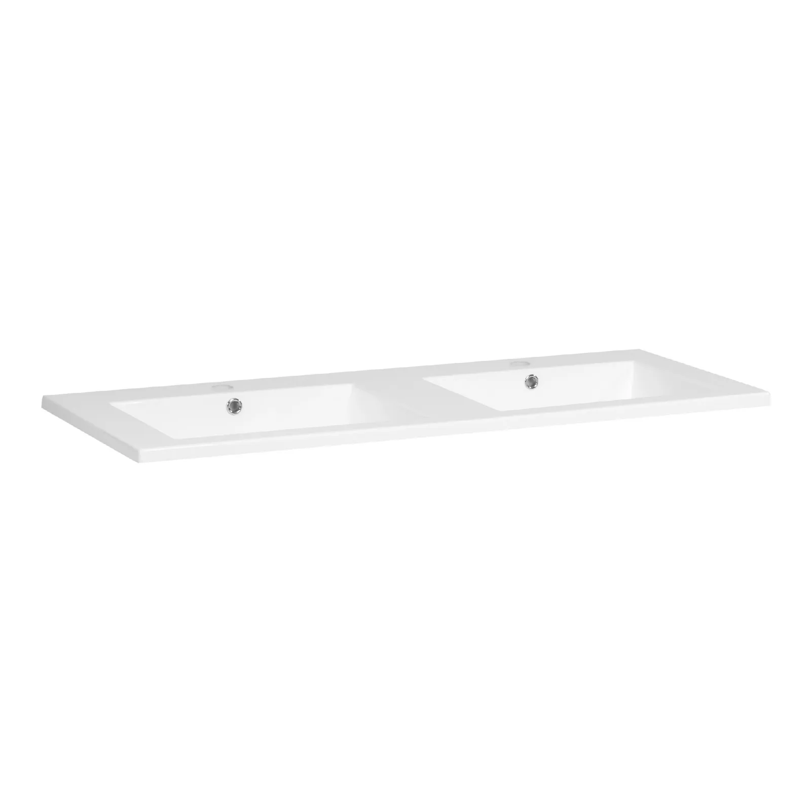 BRAUER Solar Slim wastafel 120-2 met 2 spoelbakken en 2 kraangaten mineraalmarmer, foto 2 van 2