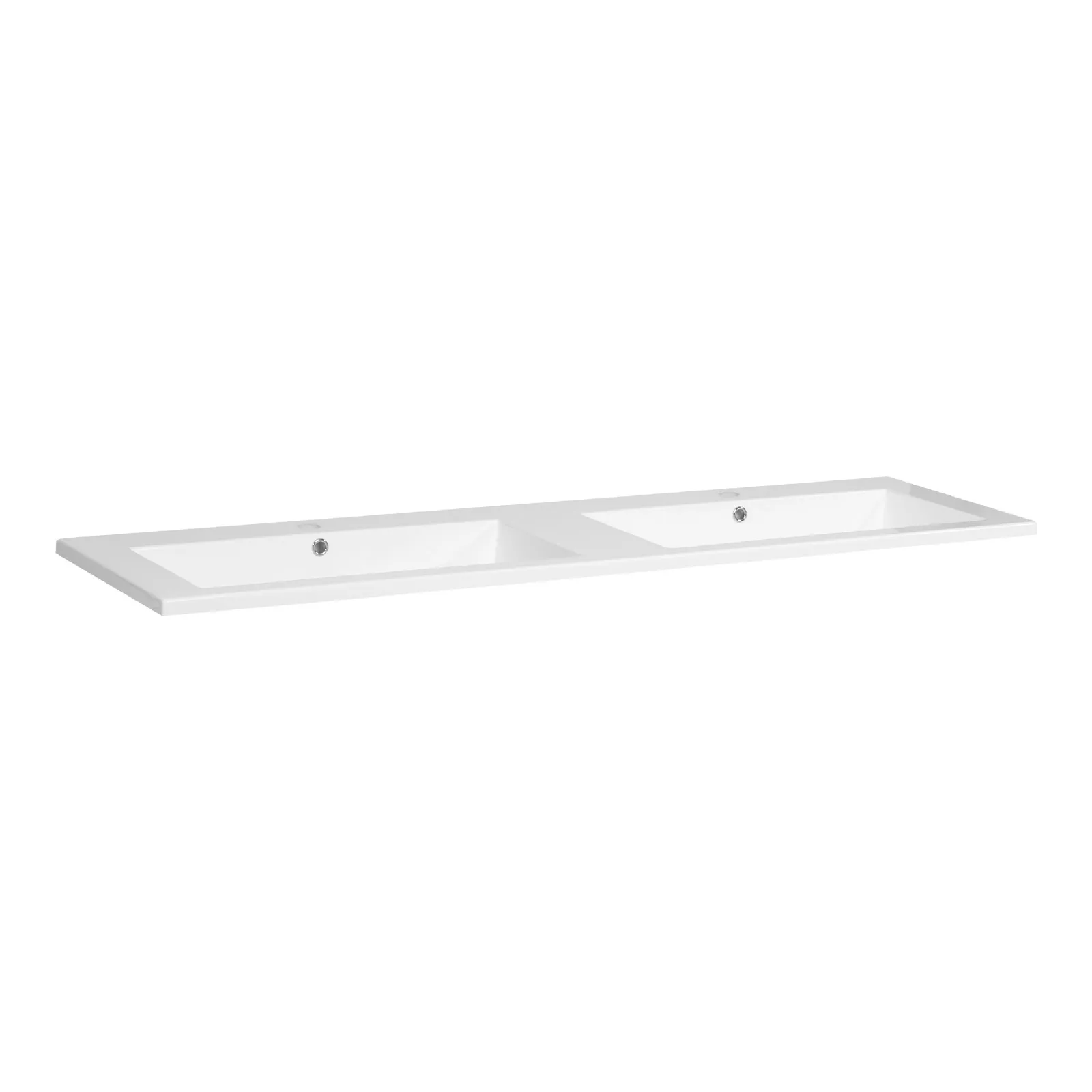 BRAUER Solar Slim wastafel 160 met 2 spoelbakken en 2 kraangaten mineraalmarmer, foto 2 van 2
