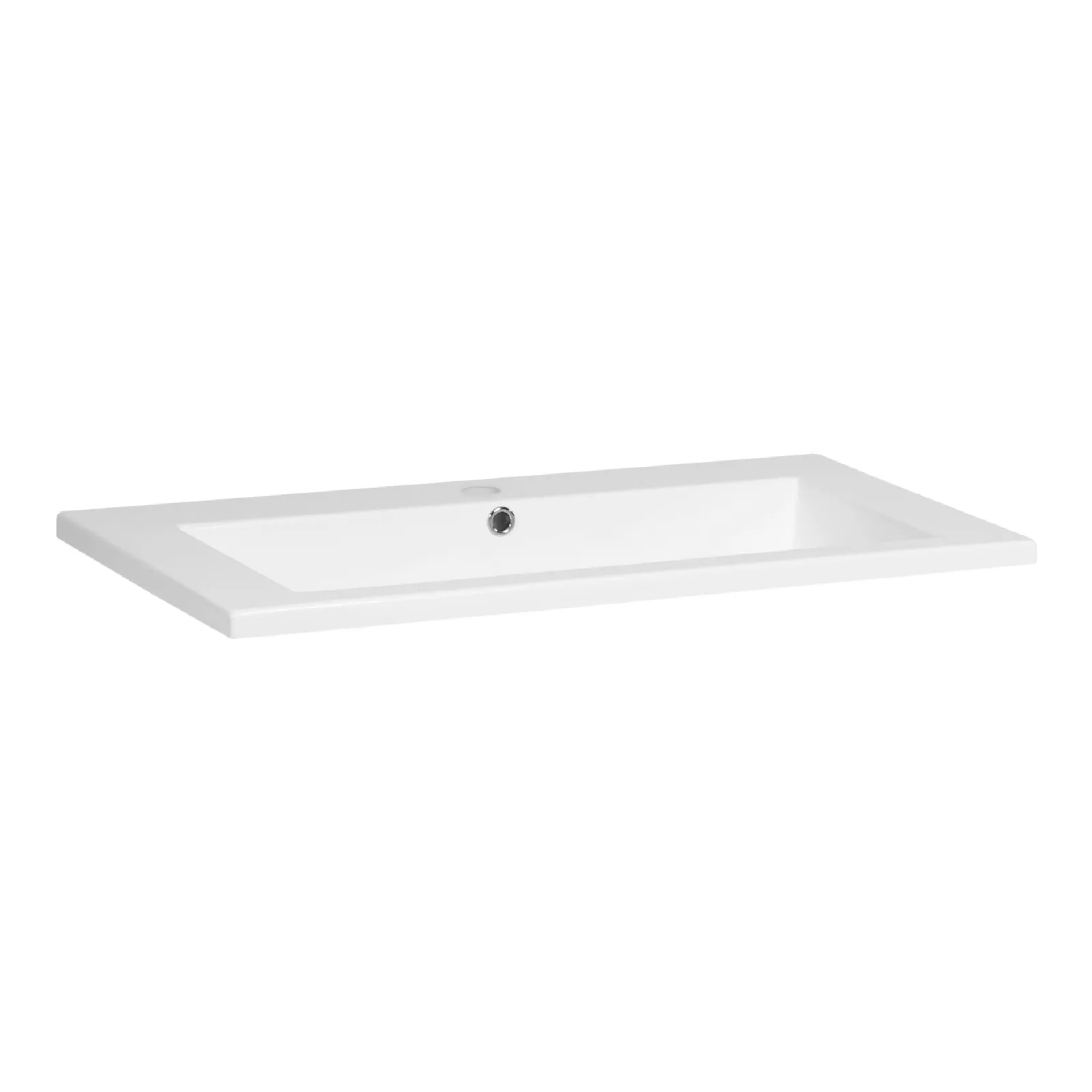 BRAUER Solar Slim wastafel 80 met 1 spoelbak en 1 kraangat mineraalmarmer, foto 2 van 2