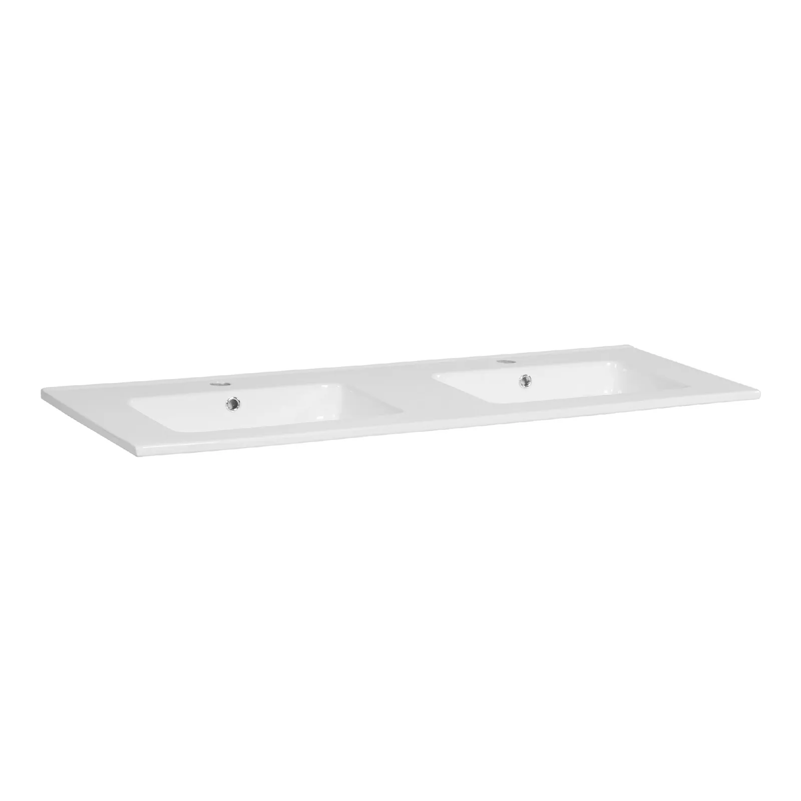 BRAUER Starfall wastafel 120-2 met 2 spoelbakken en 2 kraangaten keramiek, foto 2 van 2