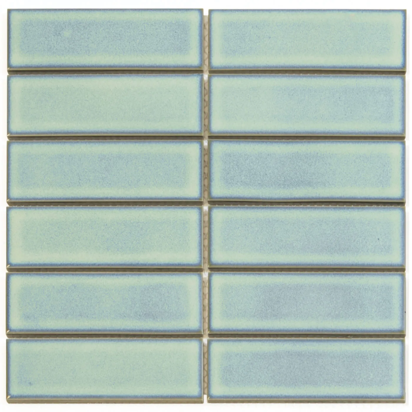 Mozaiek Barcelona Rechthoek Glanzend Turquoise 4,5x1,5