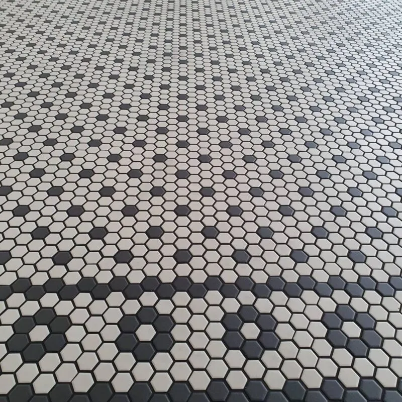 Mozaiek London Hexagon Wit/Zwart 2,3x2,6, foto 2 van 6