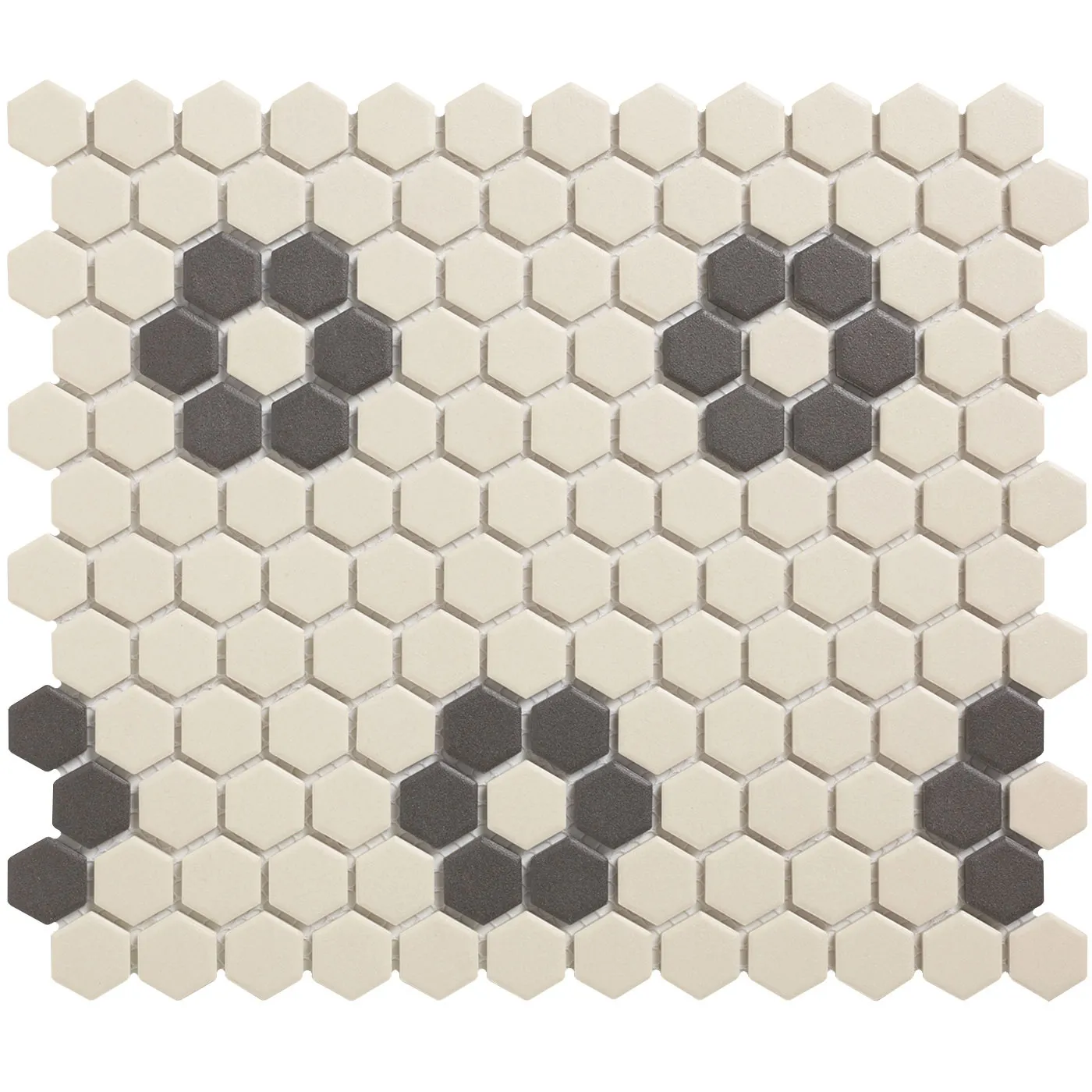 Mozaiek London Hexagon Wit/Zwart 2,3x2,6