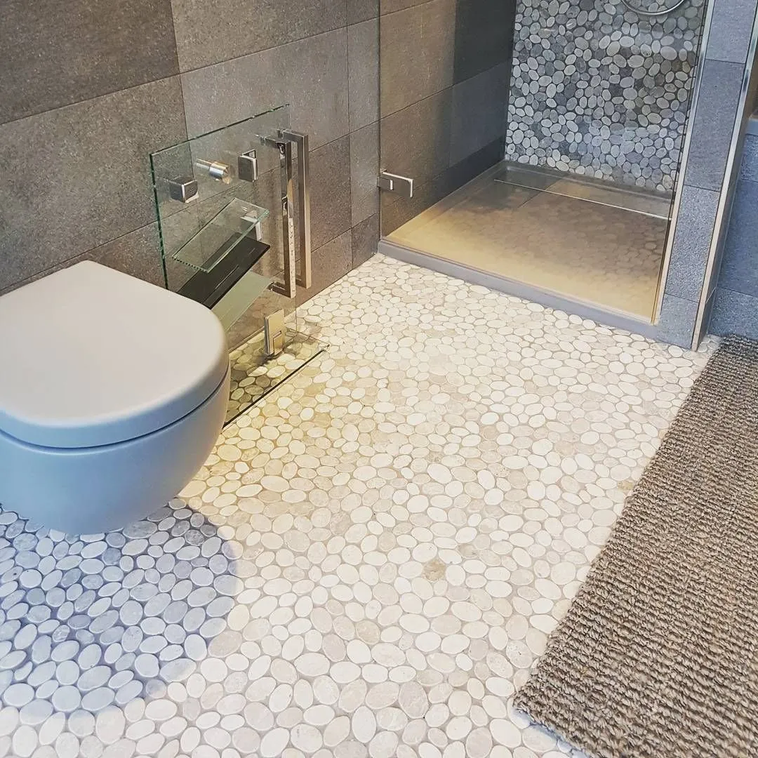 Mozaiek Natural Stone Pebbles Ivoor, foto 2 van 2