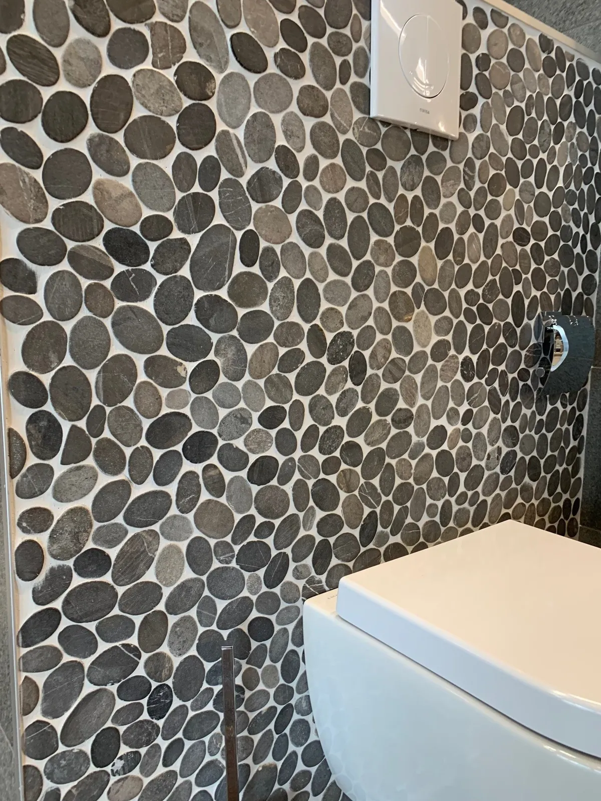 Mozaiek Natural Stone Pebbles Donker Grijs, foto 3 van 3
