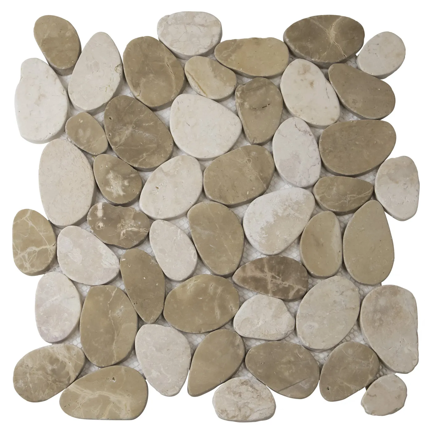 Mozaiek Natural Stone Pebbles Bruin Mix