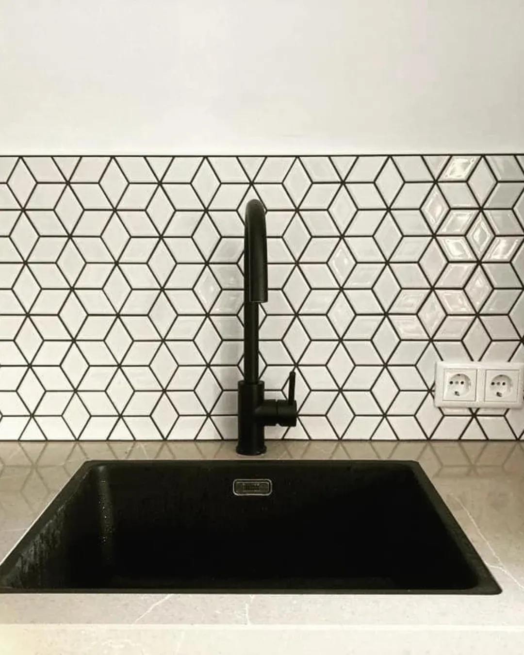 Mozaiek Paris Cubic Wit 4,8x8,1, foto 2 van 4