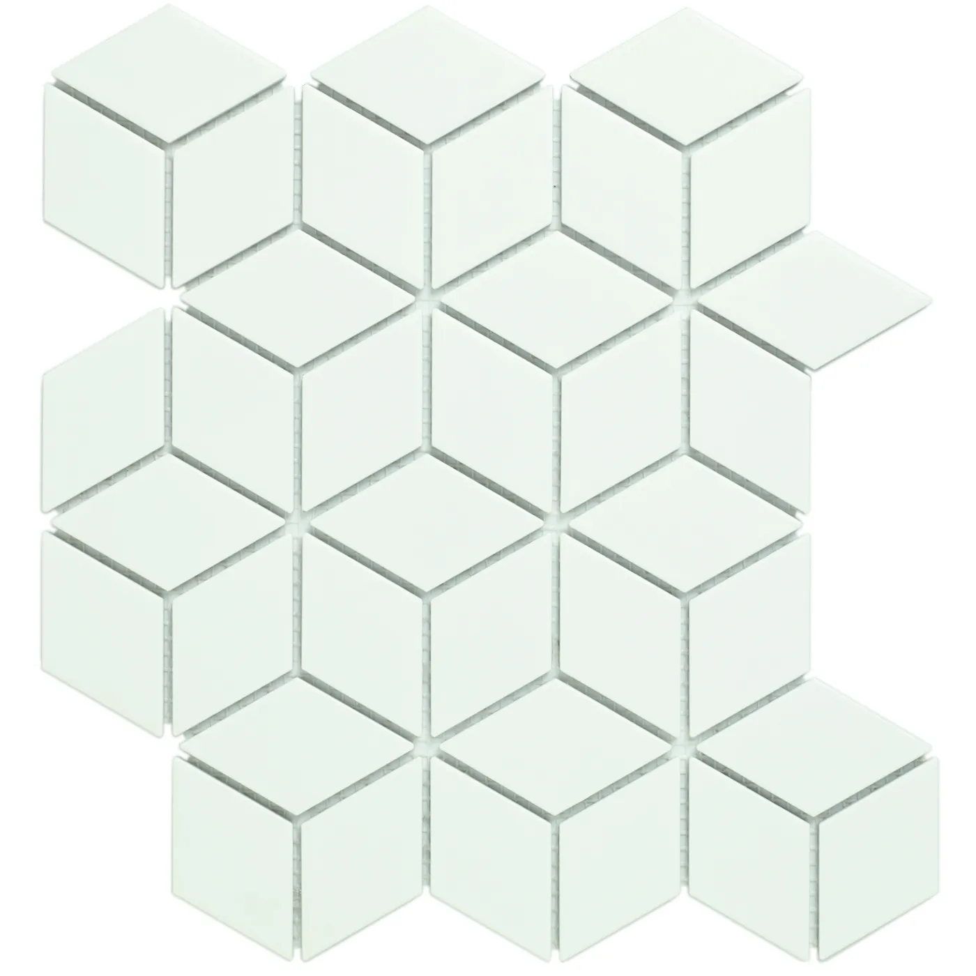 Mozaiek Paris Cubic Mat Wit 4,8x8,1