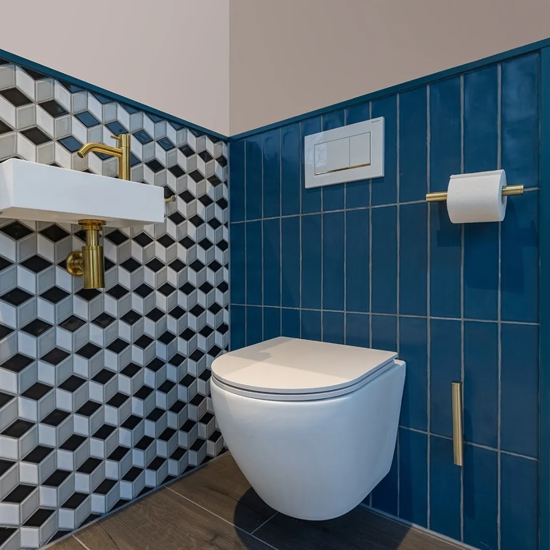 Mozaiek Paris Cubic Wit/Grijs/Zwart 4,8x8,1, foto 5 van 5