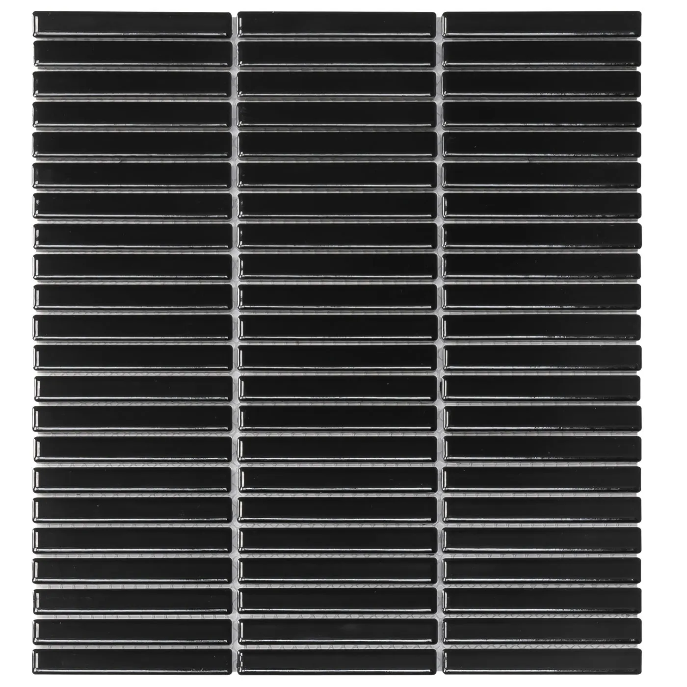 Mozaiek Sevilla Kit-Kat mini's Zwart Glans 1,2x9,2