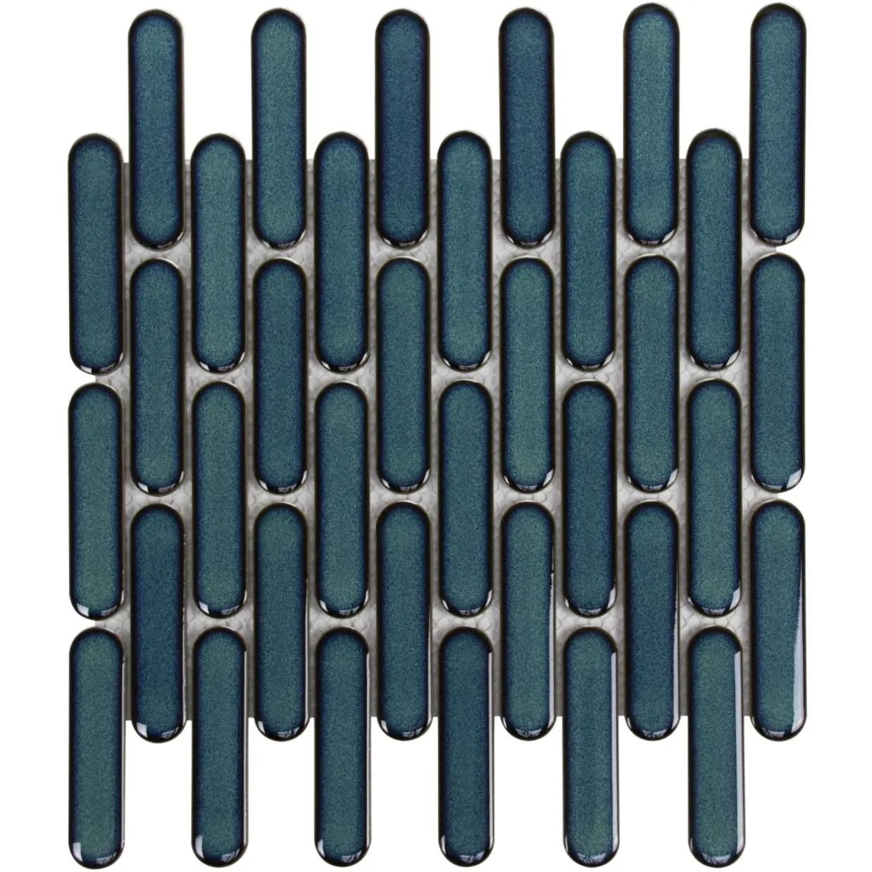 Mozaiek Sevilla Ovalen Vinger Azure Blauw spikkel 2,3x9,8