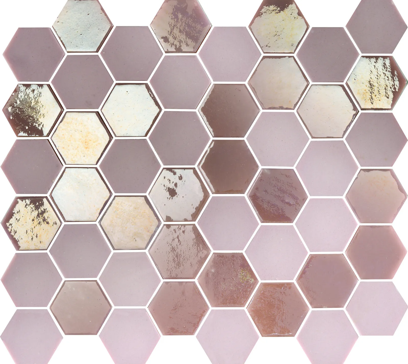 Mozaiek Valencia Hexagon Roze 4,3x5,0