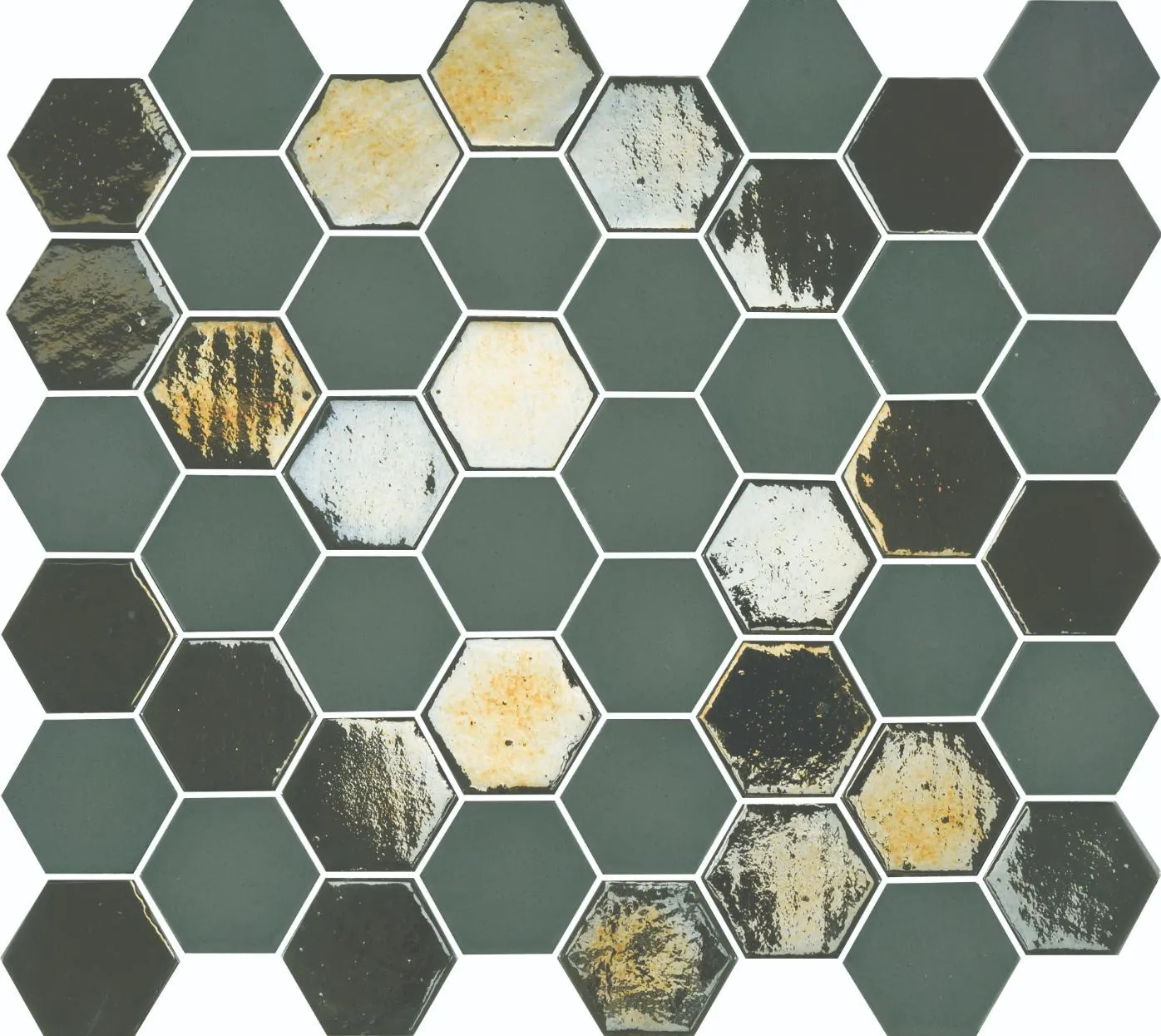 Mozaiek Valencia Hexagon Khaki 4,3x5,0